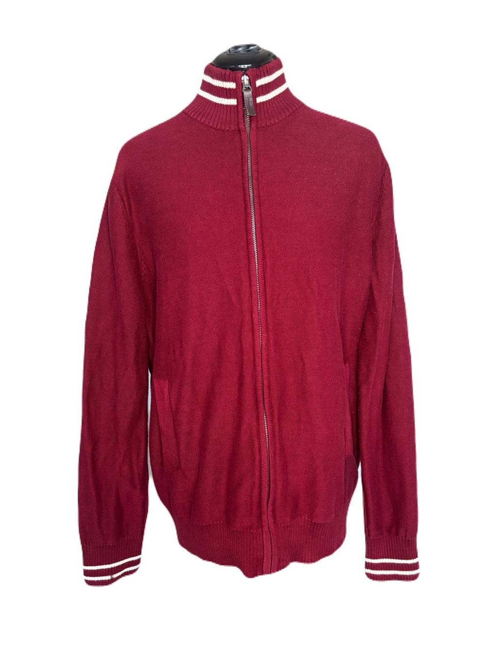 Merona Men's Red Zip-Up Knit Sweater